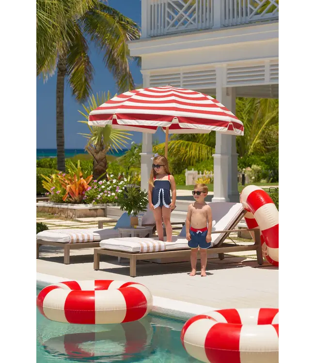 Beaufort Bonnet Nantucket Navy/Richmond Red Stratford Scallop Swimsuit