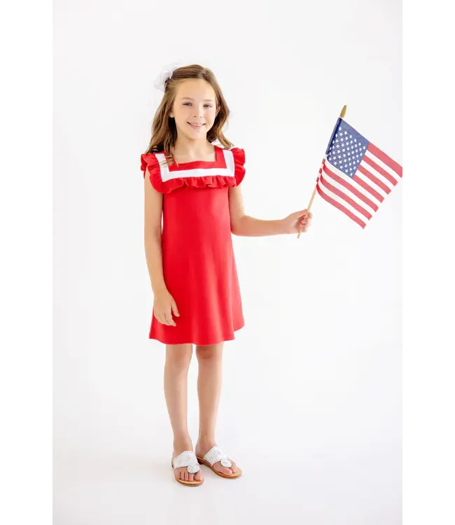 Beaufort Bonnet Richmond Red/White Darla Dress