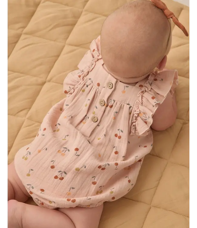 Quincy Mae Blush Cherries Maya Romper