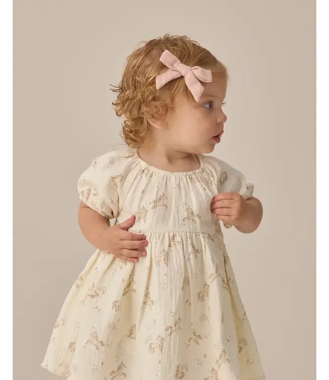 Quincy Mae Ivory Unicorns Bella Dress
