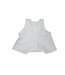 White Cotton Jersey Flared Racer Tank