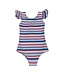 Scallop Lines One Piece Swimsuit