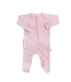 Sweet Bamboo Pink Stripe Ruffle Footie