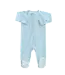 Sweet Bamboo Blue Stripe Zip Footie