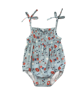 babysprouts Summer USA Tie-Smocked Bodysuit