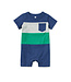 Naval Blue Color Block Romper