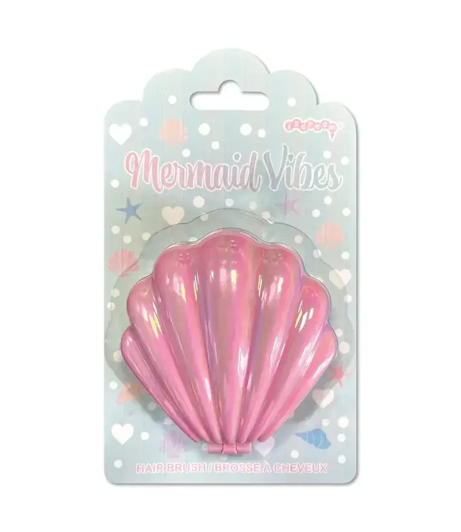 Iscream Mermaid Vibes Pop Up Shell Mirror & Hair Brush