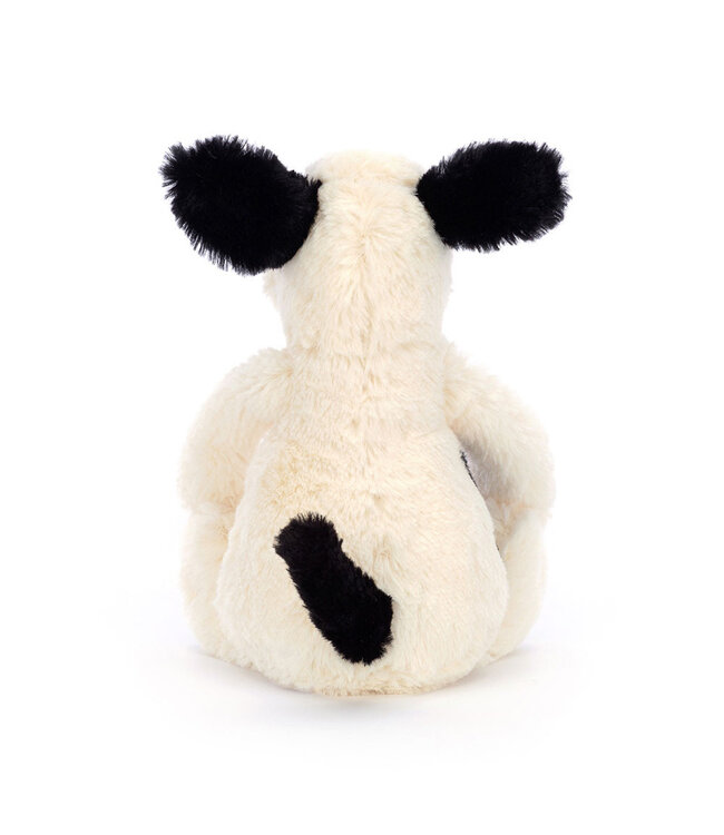 Jellycat Bashful Black/Cream Puppy Small