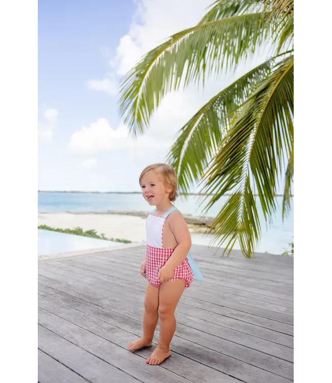 Richmond Red Gingham/White Sayre Sunsuit
