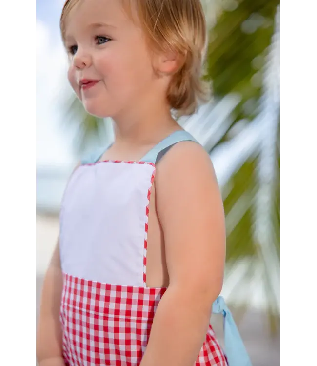 Richmond Red Gingham/White Sayre Sunsuit