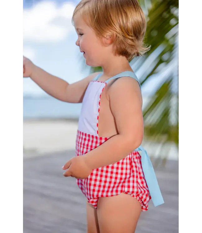 Beaufort Bonnet Richmond Red Gingham/White Sayre Sunsuit