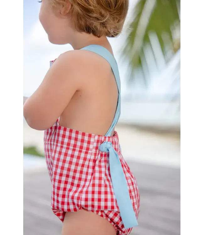 Beaufort Bonnet Richmond Red Gingham/White Sayre Sunsuit