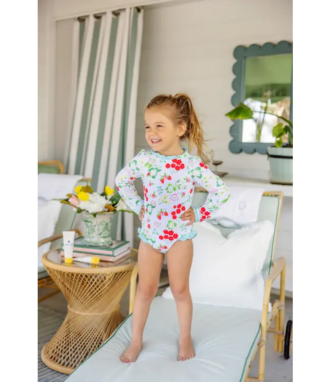 Beaufort Bonnet Berry Sweet/Blue Sarasota Surf Suit - UPF 35