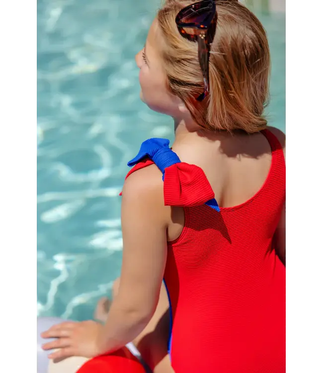 Beaufort Bonnet Rockefeller Royal/Red Brookhaven Bow Suit