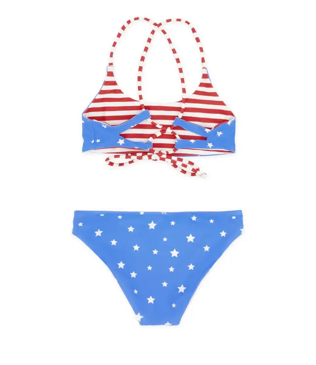 Feather 4 Arrow True Red Stars & Stripes Waverly Reversible Bikini