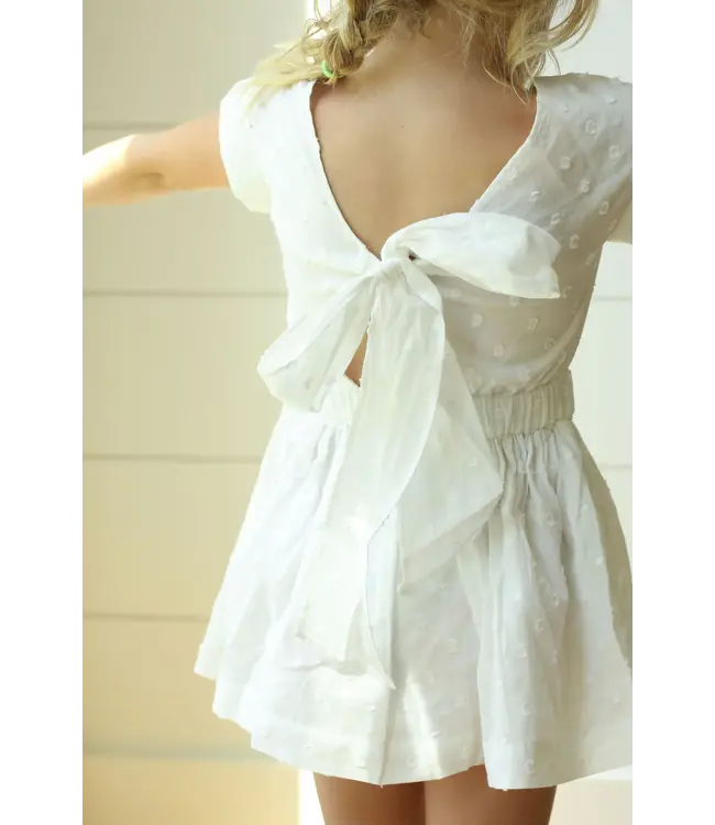 Swiss Dot Bow Back Dress