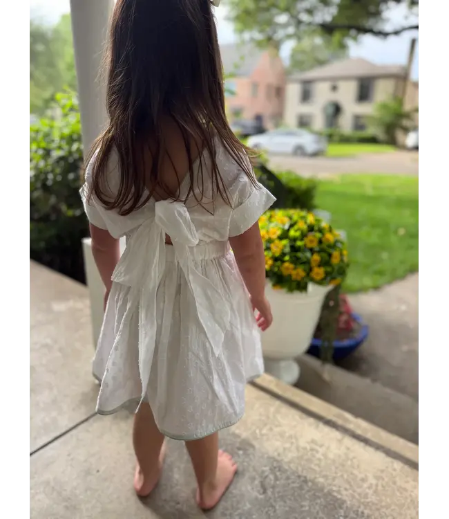 Swiss Dot Bow Back Dress