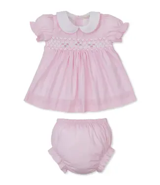 Kissy Kissy Pink CLB Summer Smocked Woven Dress Set