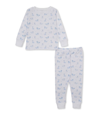 Kissy Kissy Light Blue Puppy Paws PJ Set