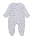 Light Blue Puppy Paws Zip Footie