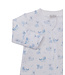 Light Blue Puppy Paws Zip Footie