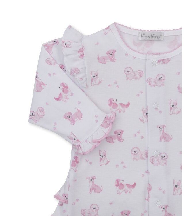 Pink Puppy Paws Ruffle Playsuit