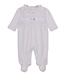 Pink Puppy Paws Premier Embroidered Footie