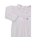 Pink Puppy Paws Premier Embroidered Footie