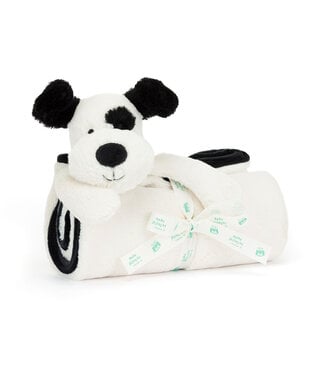 Jellycat Bashful Black & Cream Puppy Blankie