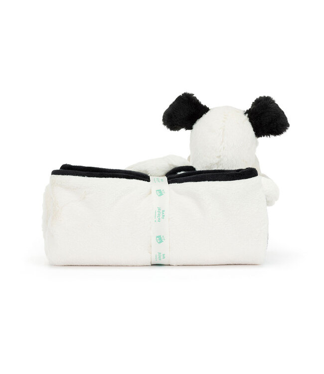 Jellycat Bashful Black & Cream Puppy Blankie