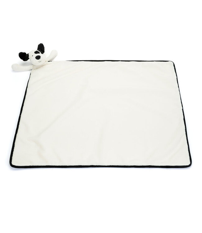 Jellycat Bashful Black & Cream Puppy Blankie
