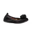 Pom Pom Ballerina Suede Black Shoe