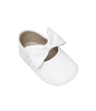 Elephantito Baby Ballerina with Bow - White Leather