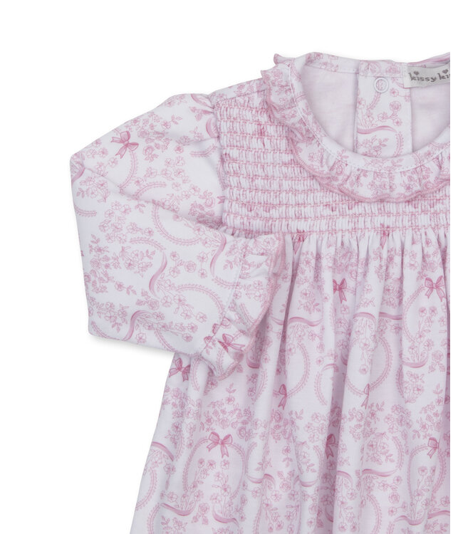 Kissy Kissy Pink Delicate Bloom Footie Dress