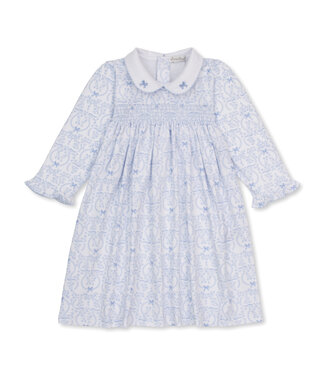 Kissy Kissy Light Blue Delicate Bloom Smocked Dress