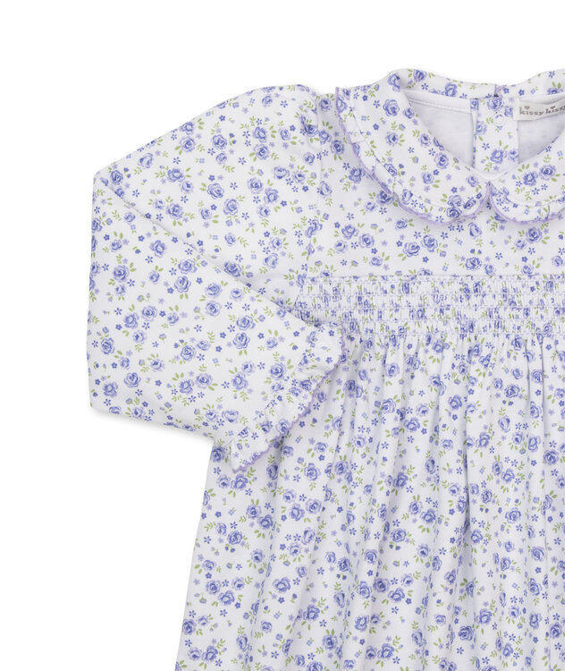 Lilac Cottage Roses Smocked Dress