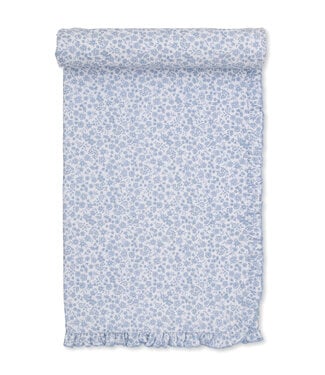 Kissy Kissy Light Blue Fall Blooms Blanket