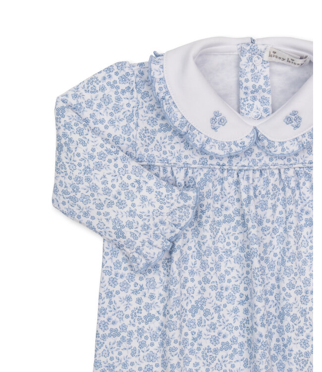 Kissy Kissy Light Blue Fall Blooms Playsuit