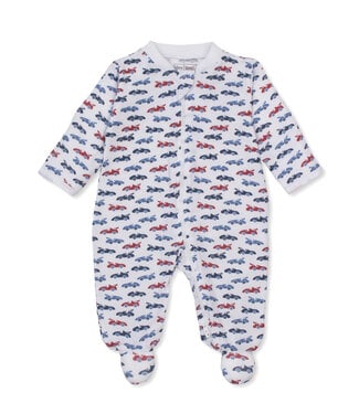 Kissy Kissy Speedy Racecars Footie with Zip