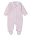 Kissy Kissy Pink Team Stripes Footie with Zip