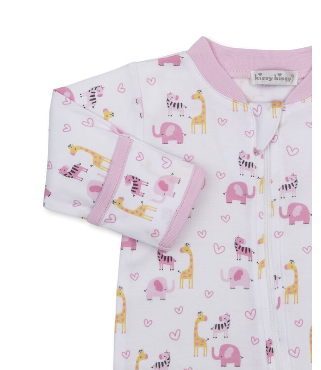Pink Safari Party Zip Footie