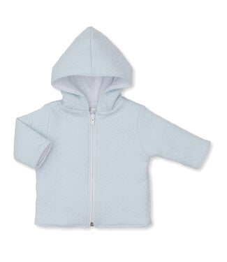 Kissy Kissy Light Blue Jacquard Padded Zip Jacket