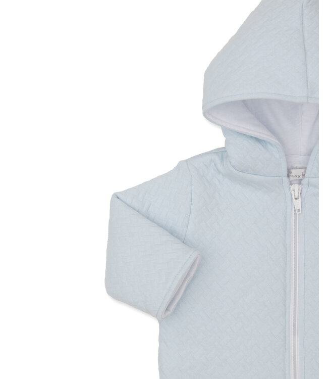 Kissy Kissy Light Blue Jacquard Padded Zip Jacket