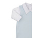 Kissy Kissy Light Blue & White Jacquard Overall Set