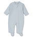 Kissy Kissy Light Blue Jacquard Footie with Zip