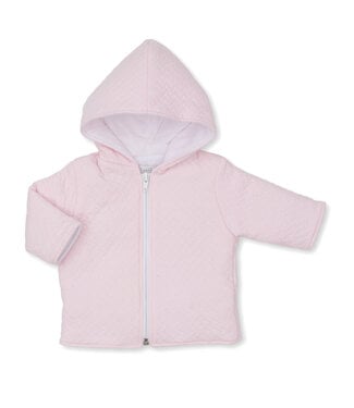 Kissy Kissy Pink Jacquard Padded Zip Jacket
