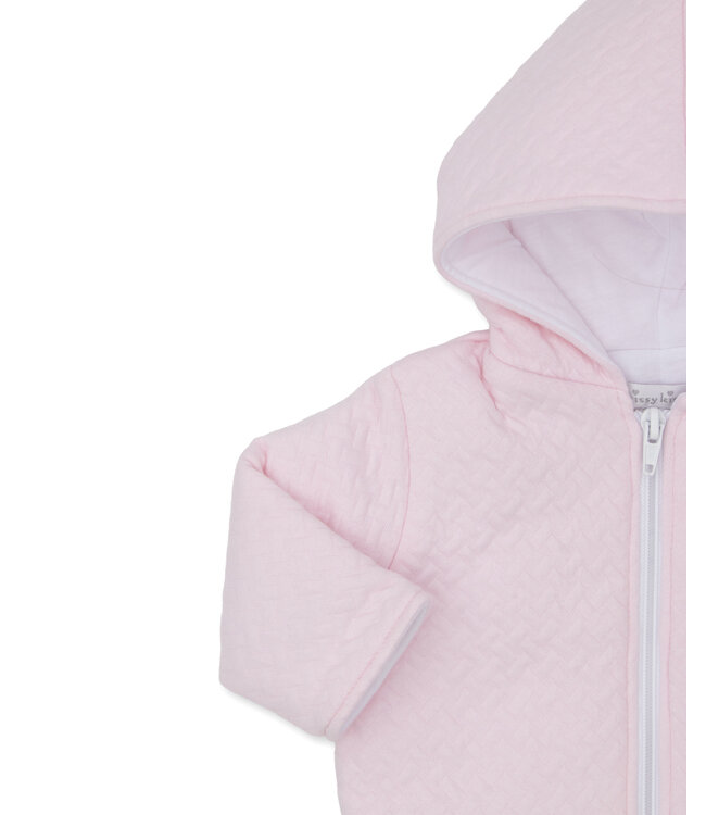Kissy Kissy Pink Jacquard Padded Zip Baby Jacket