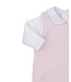 Kissy Kissy Pink & White Jacquard Overall Set