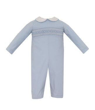Petit Bebe Light Blue Ethan Corduroy L/S Romper