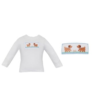 Petit Bebe White Puppies T-Shirt
